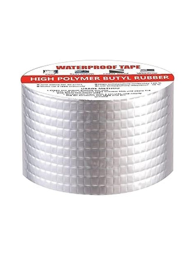 Eloxee Super Strong Adhesive Waterproof Permanent Repair Aluminum Butyl Tape Rubber Foil Suitable for Roof Leak, surface Crack, Window Sill Gap, Boat Sealing, Home Renovation (1, 5 CM) - Image 1